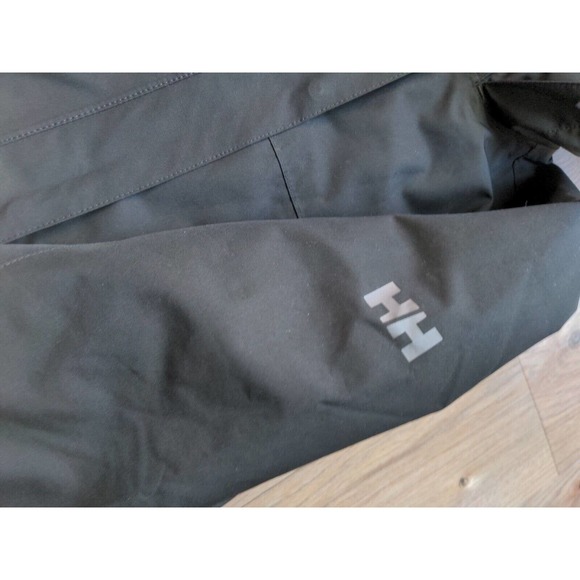 Helly Hensen Aden Long Insulated Hooded Rain Jacket Womens Large L Black - Picture 7 of 13